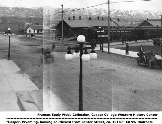 Casper WY from Center Street in 1914