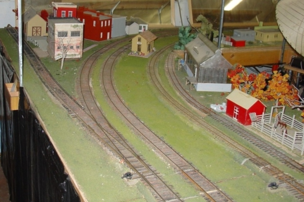 A section of the town on the O-Scale Layout